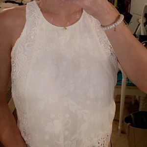White lacey crop top!